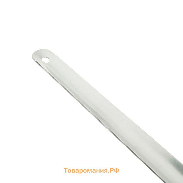 Ложка для обуви , металлическая, 60×4.5 см, нержавеющая сталь