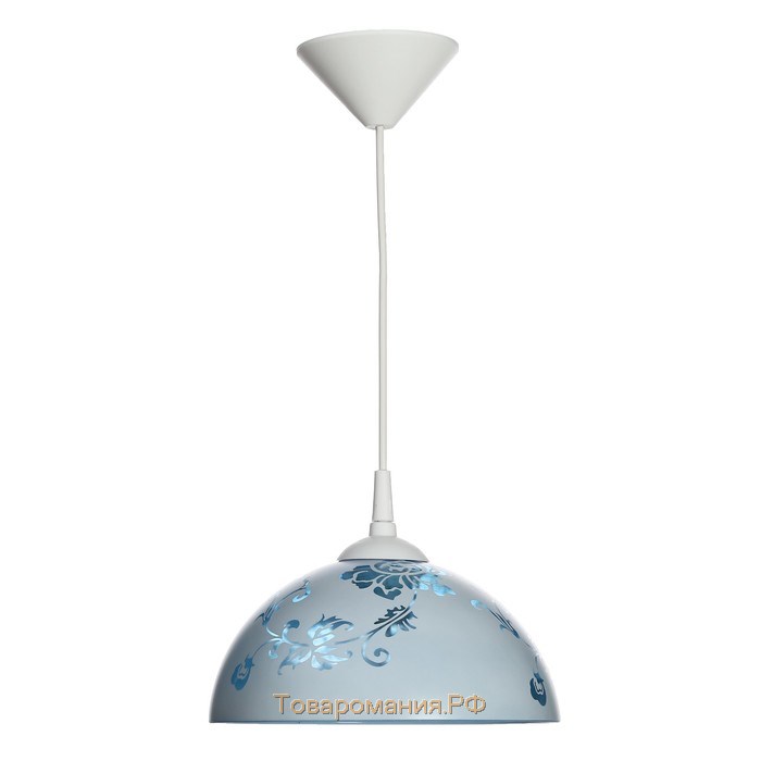 Светильник BayerLux  Колпак "Рочелл" 1 лампа E27 40Вт белый-синий  д.250