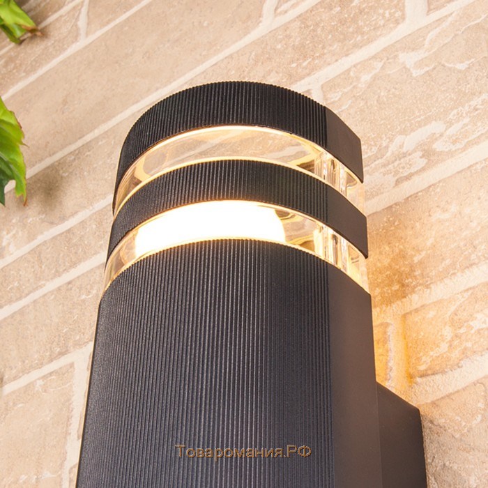 Светильник Elektrostandard садово-парковый, 2х60Вт, E27, IP54, настенный, Techno 1443 чёрный
