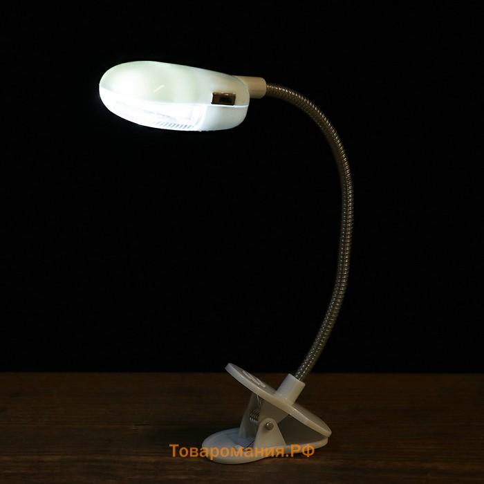 Лампа на прищепке "Лучик" 2хLED 23х2,7х5,8 см