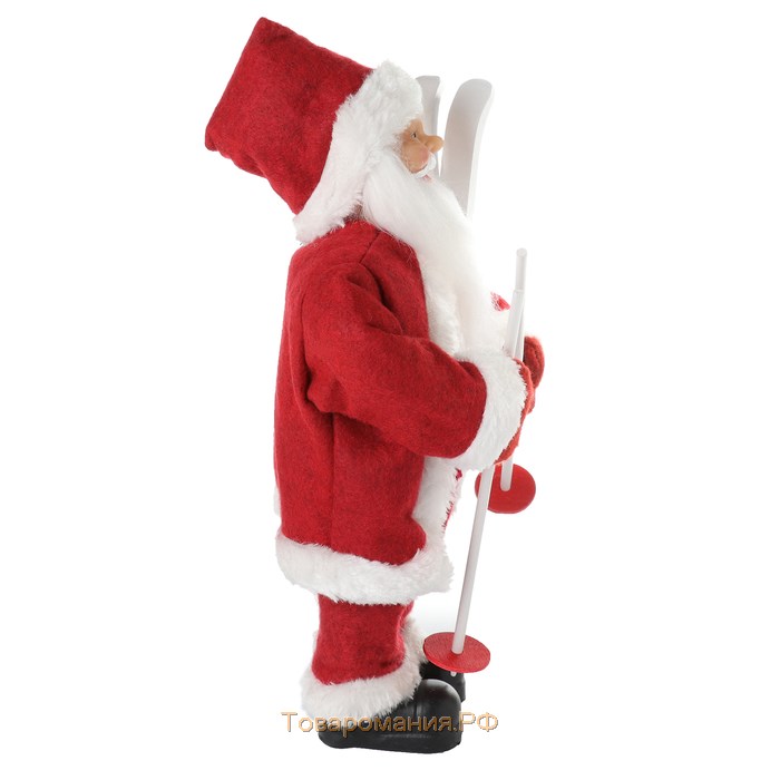 Дед Мороз "В красной шубке, на лыжах" 29 см