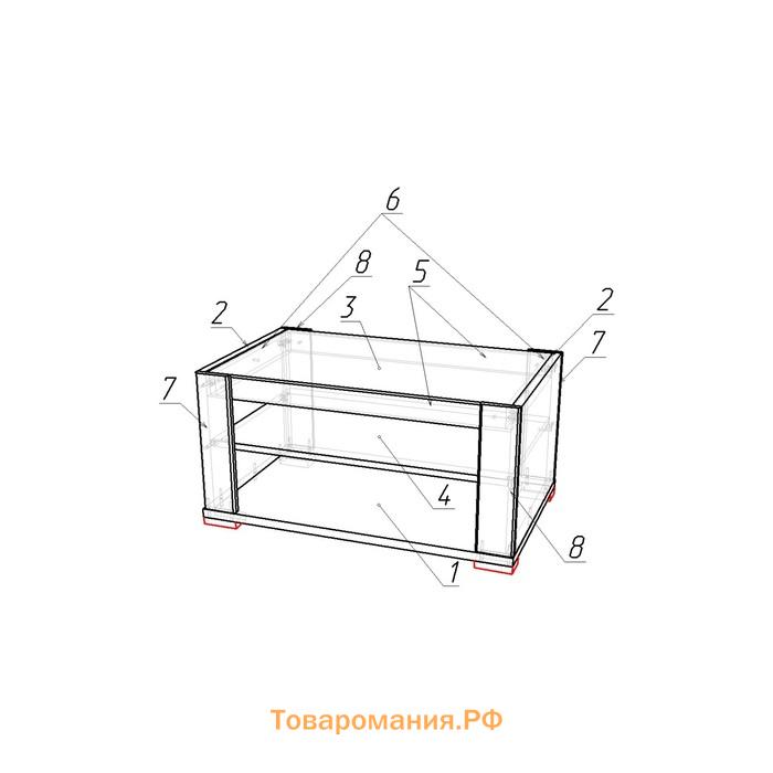 Стол журнальный Тиффани, 500х800х400, Белый