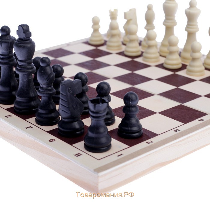 Шахматы деревянные настольные 30 х 30 см, король h-7.8 см, пешка h-3.5 см