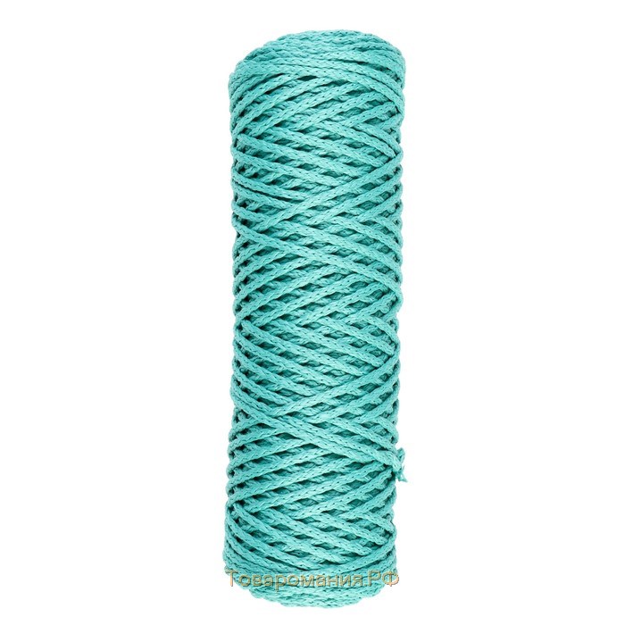 Шнур для вязания "Классик" без сердечника 100% полиэфир ширина 4мм 100м (бирюзовый)
