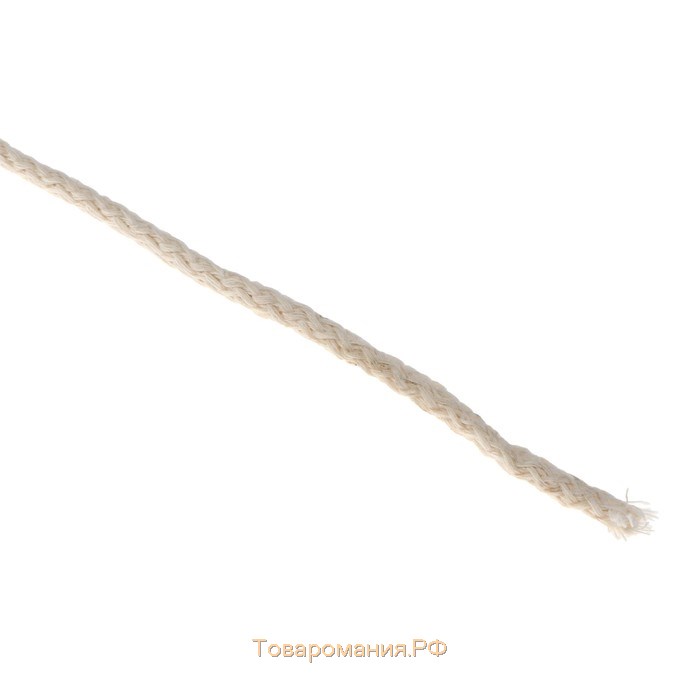Шнур для вязания "Пухлый" 100% хлопок ширина 5мм 100м (молочный)