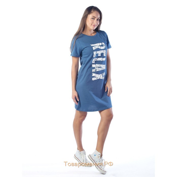 Туника женская Relax, размер 52, цвет синий