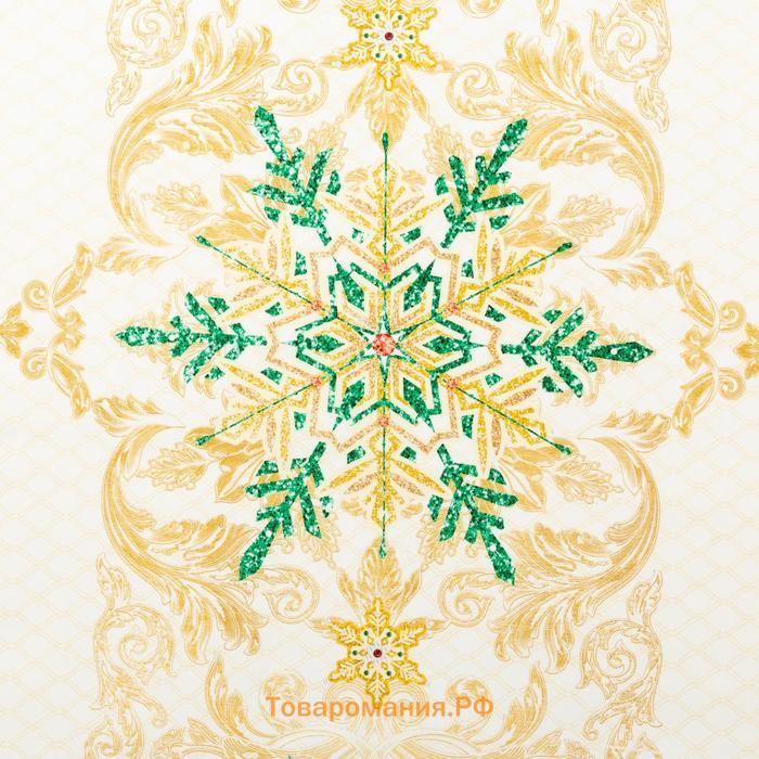 Новый год. Скатерть новогодняя  "Golden Christmas" Скатерть новогодняя 150*180 +/-3см с ГМВО, 100%хл, 190г/м2