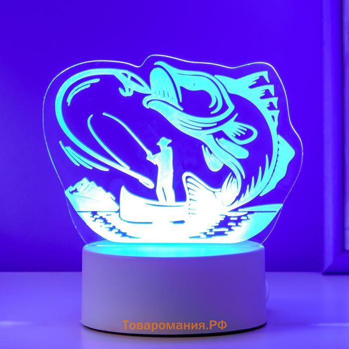 Светильник "Рыбак" LED RGB от сети 9,5х13,5х15 см RISALUX