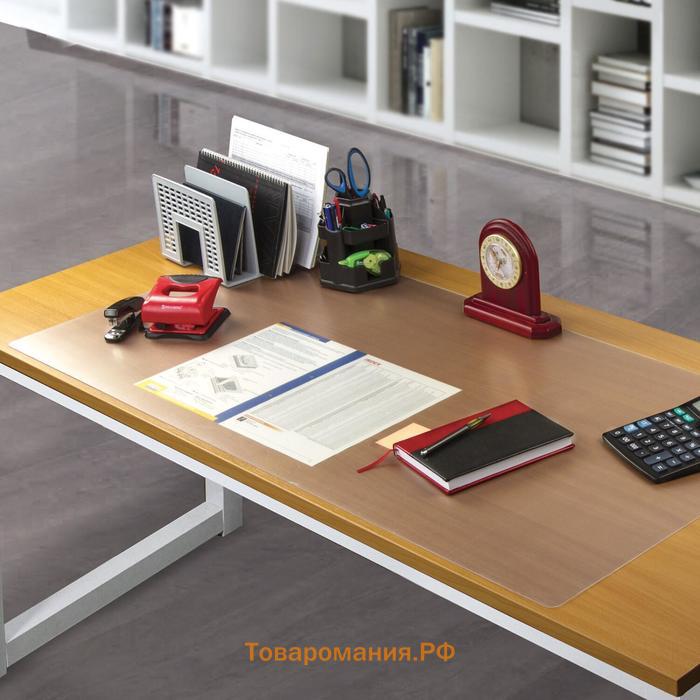 Накладка на стол офисная 50 х 120 см BRAUBERG, 1 мм, сверхпрочная, прозрачная