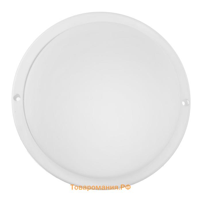 Светильник светодиодный Ecola, 18Вт, 4200К, 220В, IP65, 150х38мм, круглый, накладной, белый