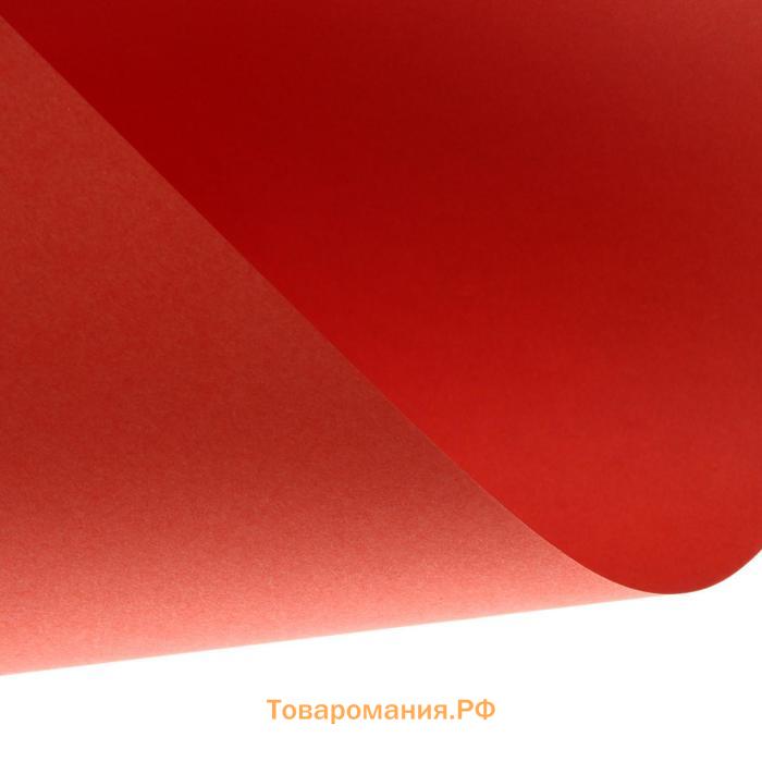 Картон цветной тонированный А4, 200 г/м², красный