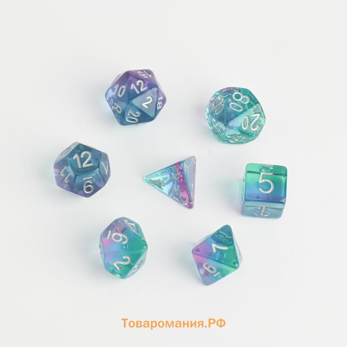 Набор кубиков для D&D (Dungeons and Dragons, ДнД), серия: D&D, "Время игры. Алмаз", 7 шт