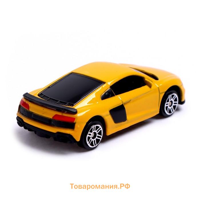 Машина металлическая AUDI R8 COUPE, 1:64, цвет жёлтый