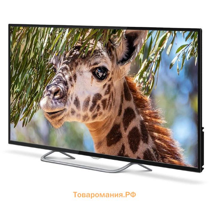 Телевизор PolarLine 55PU11TC-SM, 55", 1920х1080, DVB-T2/C, 3xHDMI, 2xUSB,  SmartTV, чёрный