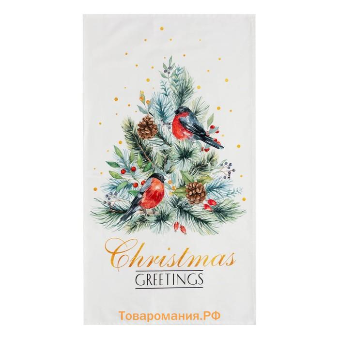 Полотенце  "Сhristmas bells" 40x73 см, 100%хл, саржа 190 г/м2