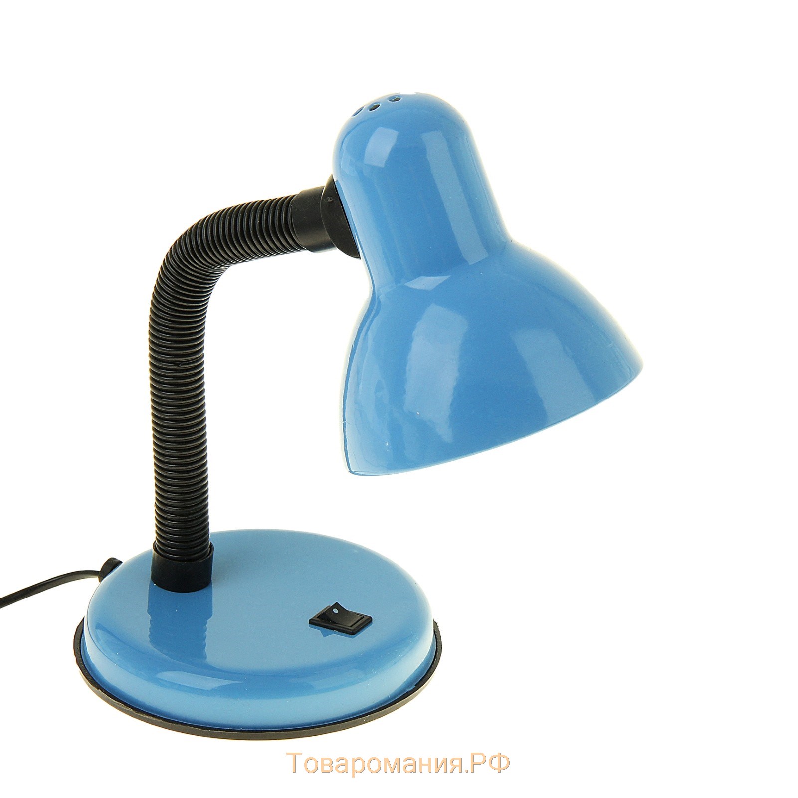Лампа настольная Е27, с выкл. (220В) голубая (203В) RISALUX