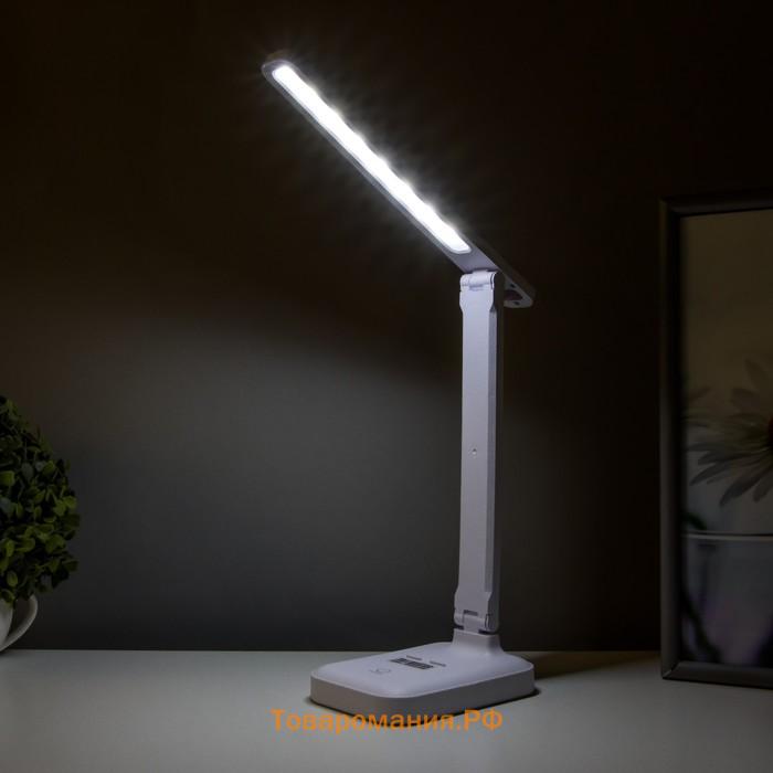 Настольная лампа сенсорная 16888/1 LED 5Вт 3000-6000К USB АКБ белый 29х55 см RISALUX