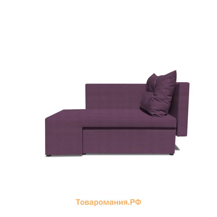 Детский диван «Лежебока», еврокнижка, велюр shaggy, цвет plum