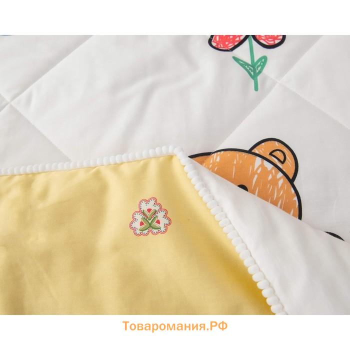 Постельное бельё с одеялом 1.5 сп Sofi De Marko «Смайл», размер 160х230 см, 160х220 см, 50х70 см, цвет жёлтый