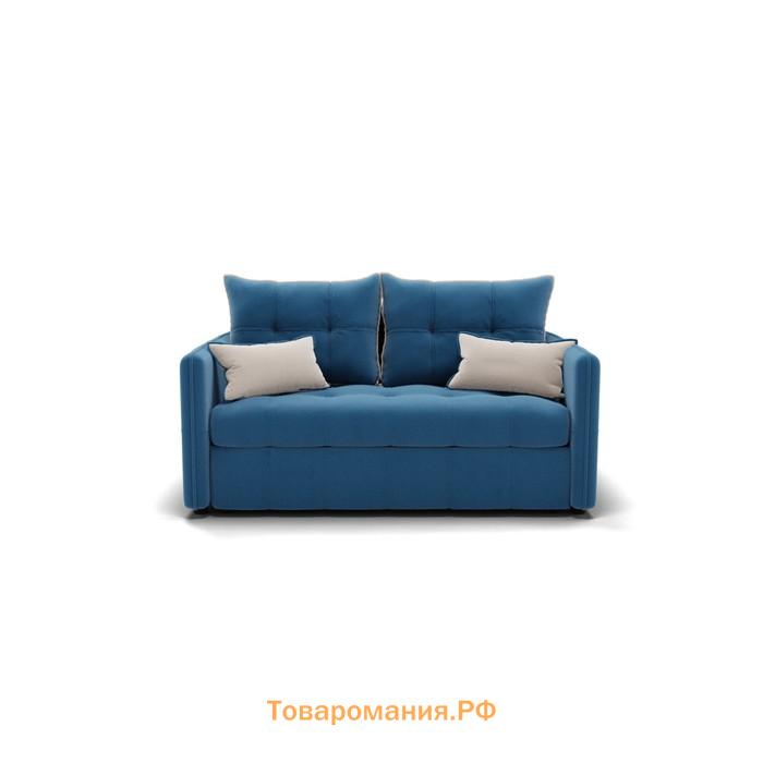 Прямой диван «Палермо», механизм выкатной, велюр, цвет селфи 02 / подушки 01