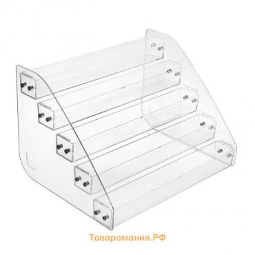 Подставка под лаки 5 этажей, 31,3×17,8×22,4см, оргстекло 2 мм