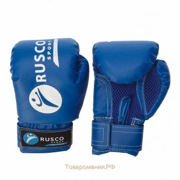 Перчатки боксёрские детские RuscoSport, синие, размер 6 oz