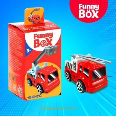 Игровой набор Funny Box «Пожарная техника»: карточка, фигурка, лист наклеек