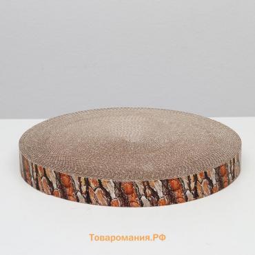 Гофрокогтеточка "Пижон" высокая круглая "Спил сосны", с пропиткой, 35 х 4 см