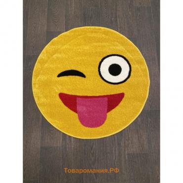 Ковёр круглый Merinos Smile, размер 100x100 см, цвет yellow