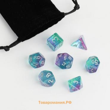 Набор кубиков для D&D (Dungeons and Dragons, ДнД), серия: D&D, "Время игры. Алмаз", 7 шт