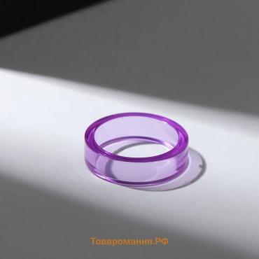 Кольцо пластик "Тренд", цвет фиолетовый, размер 18