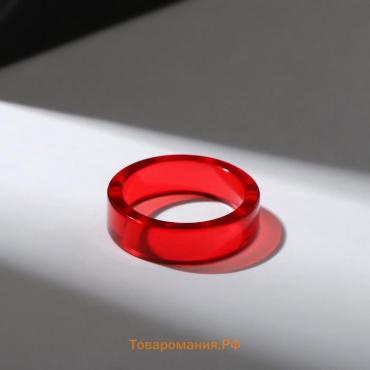 Кольцо пластик "Тренд", цвет красный, размер 19