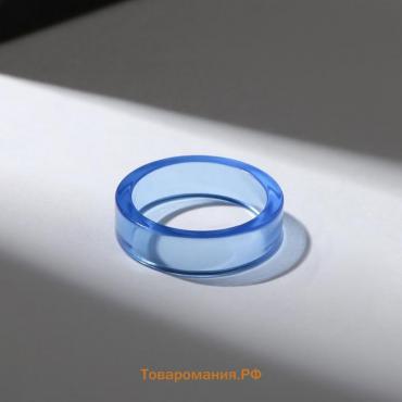 Кольцо пластик "Тренд", цвет синий, размер 19