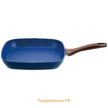 Сковорода-гриль 28 см, с мраморным покрытием ЛАЗУРЬ