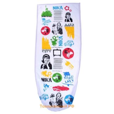Чехол для гладильной доски Nika, 130×52 см, рисунок МИКС