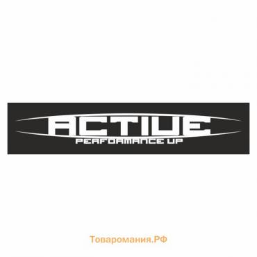 Полоса на лобовое стекло "ACTIVE", черная, 1300 х 170 мм