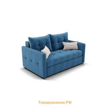 Прямой диван «Палермо», механизм выкатной, велюр, цвет селфи 02 / подушки 01